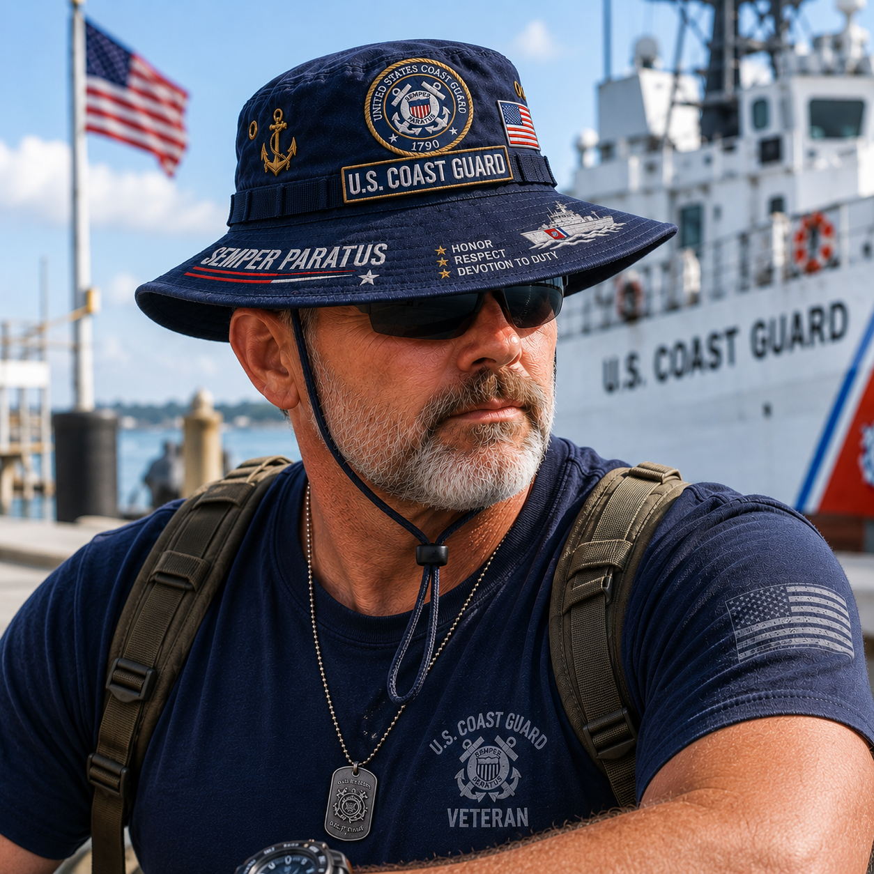 ⚓Last Day Promo: 49% OFF 🌊U.S. Coast Guard Semper Paratus Tribute Boonie Hat