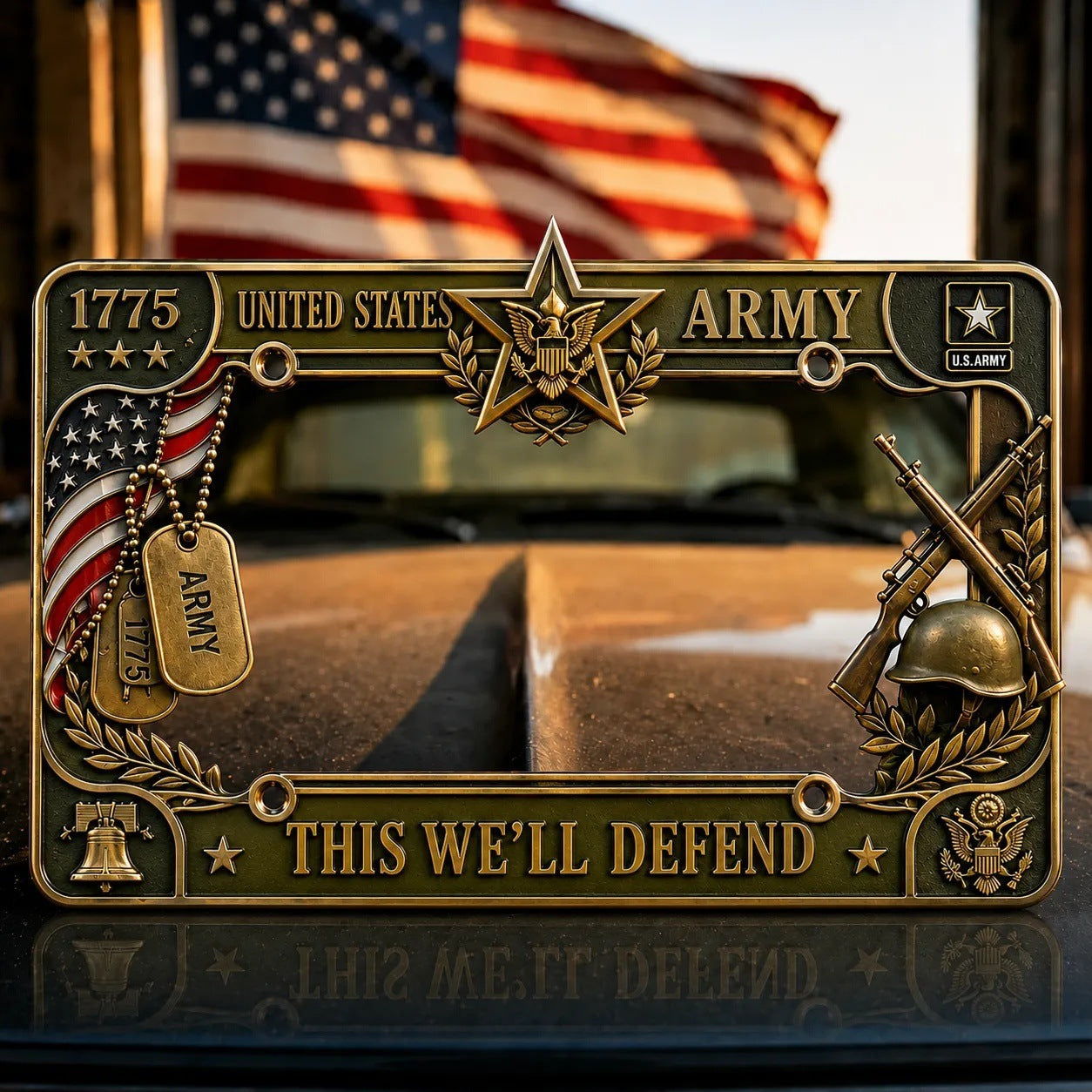 🔥LAST DAY 49% OFF- U.S. Army "This We'll Defend" License Plate Frame