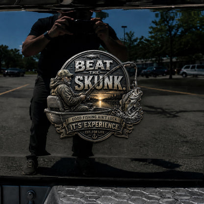 🎣 “BEAT SKUNK” Premium 3D Metal Vehicle Emblem Badge