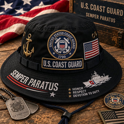 ⚓Last Day Promo: 49% OFF 🌊U.S. Coast Guard Semper Paratus Tribute Boonie Hat