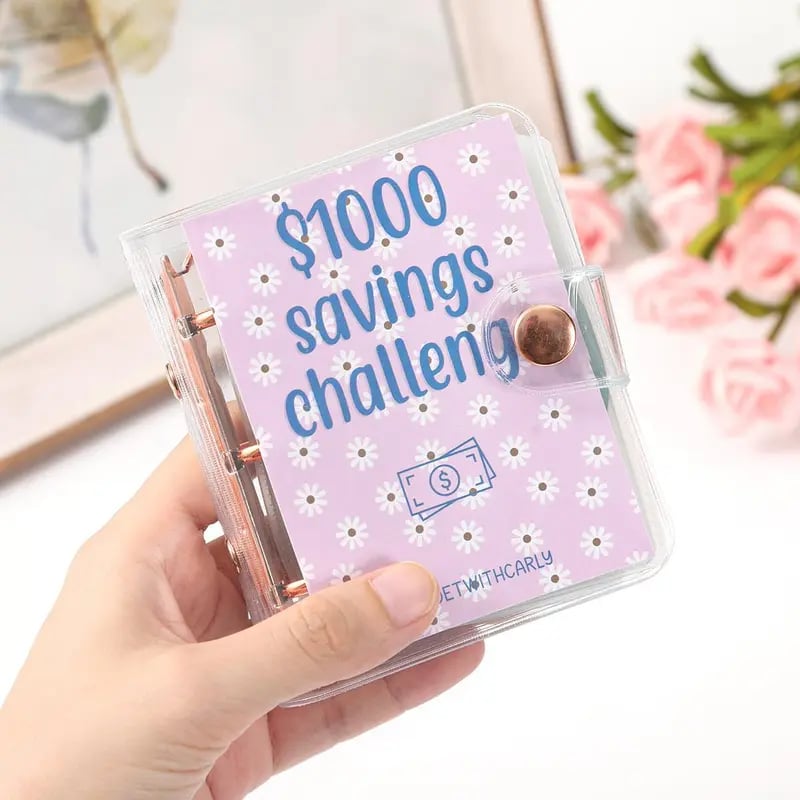 💰$1,000 Savings Challenge Binder – Budget Planner & Cash Stuffing System