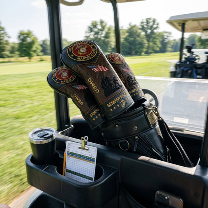 🏆Last Day Promo: 49% OFF 🎖️ US Marine Corps Semper Fidelis Leather Golf Headcovers - ✈️Buy 2 Free Shipping Today!