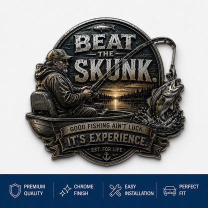 🎣 “BEAT SKUNK” Premium 3D Metal Vehicle Emblem Badge