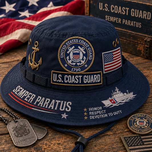 ⚓Last Day Promo: 49% OFF 🌊U.S. Coast Guard Semper Paratus Tribute Boonie Hat