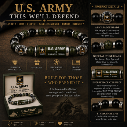 🇺🇸 Last Day Promo: 49% OFF 🎖️ - U.S. Military Veteran Beaded Bracelet