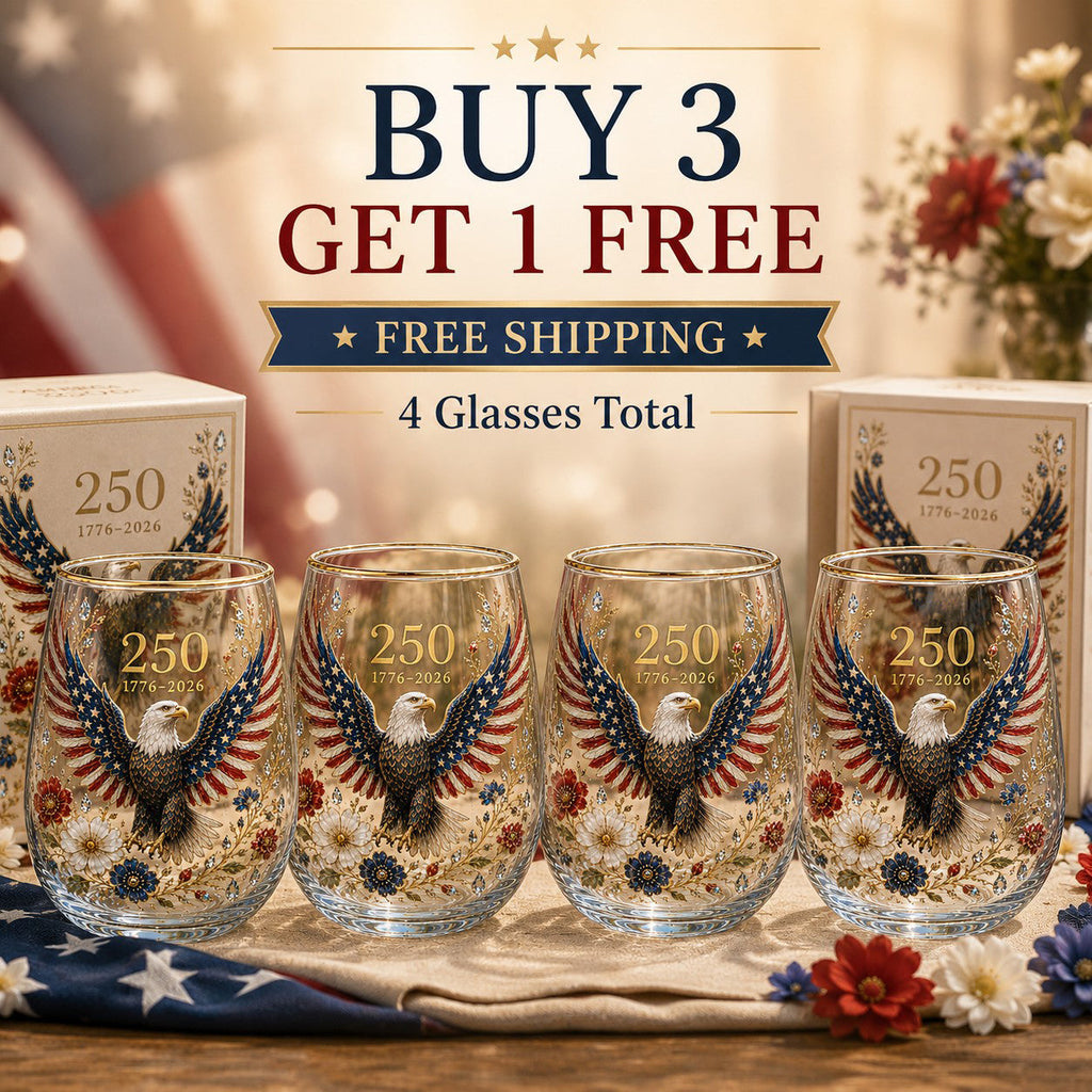 🦅'America 250 Eagle Glass Tumbler