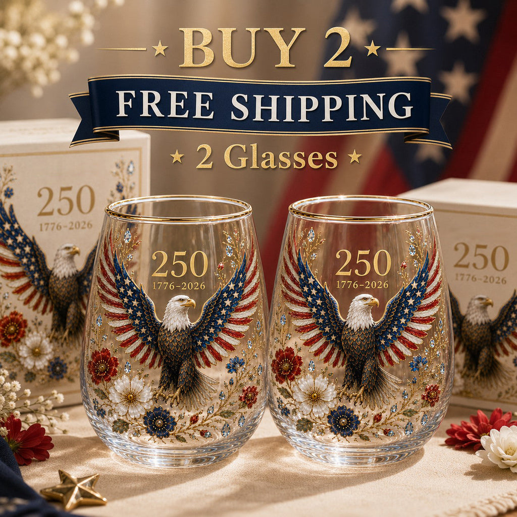🦅'America 250 Eagle Glass Tumbler