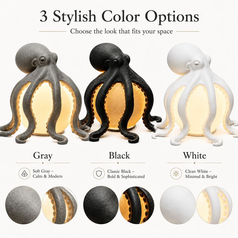 🐙 Octopus-shaped Desk Lamp - A Warm Glow That Feels Alive