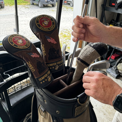 🏆Last Day Promo: 49% OFF 🎖️ US Marine Corps Semper Fidelis Leather Golf Headcovers - ✈️Buy 2 Free Shipping Today!