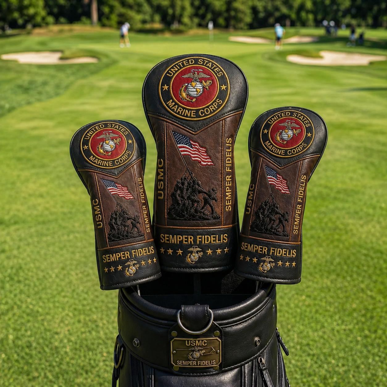 🏆Last Day Promo: 49% OFF 🎖️ US Marine Corps Semper Fidelis Leather Golf Headcovers - ✈️Buy 2 Free Shipping Today!