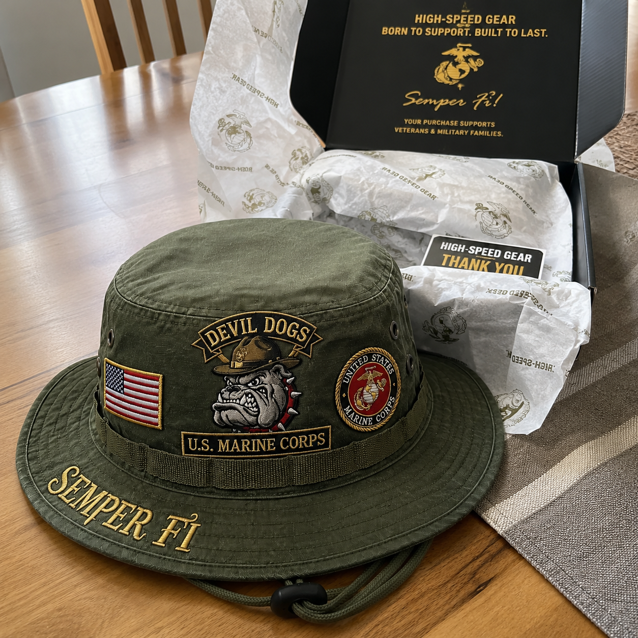 🇺🇸 Last Day Promo: 49% OFF -🐾U.S. Marine Corps Devil Dogs Tribute Boonie Hat