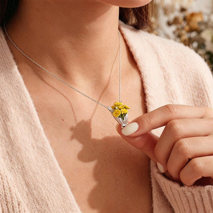 💐Floral Bouquet Necklace - Flower Holder Pendant